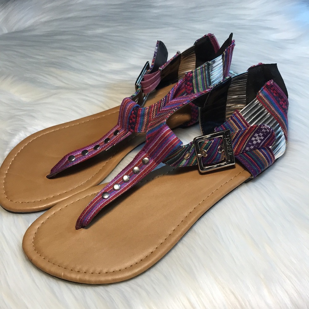 Ladies Summer Shiekh Roman Sandals. Size 8 Good Condition